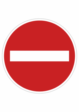 Plechové dopravné značky - Zákazové značenie: Zákaz vjazdu všetkých vozidiel