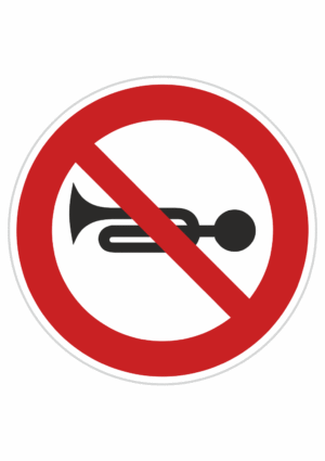 Plechové dopravné značky - Zákazové značenie: Zákaz zvukových výstražných znamení