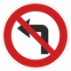 Plechové dopravné značky - Zákazové značenie: Zákaz odbočovania vľavo