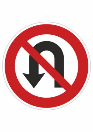 Plechové dopravné značky - Zákazové značenie: Zákaz otáčania