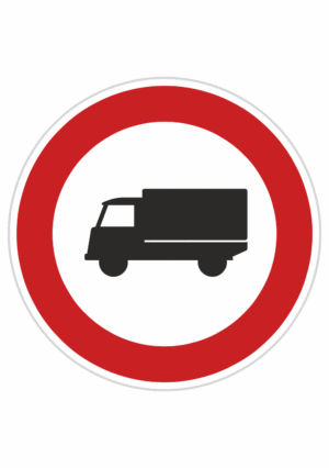 Plechové dopravné značky - Zákazové značenie: Zákaz vjazdu nákladných automobilov
