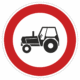 Plechové dopravné značky - Zákazové značenie: Zákaz vjazdu traktorov