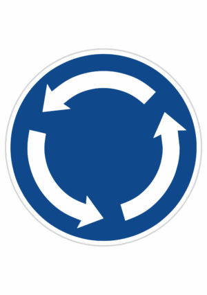 Plechové dopravné značky - Príkazové značenie: Kruhový objazd