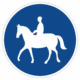 Plechové dopravné značky - Príkazové značenie: Stezka pre jazdca na zvierati