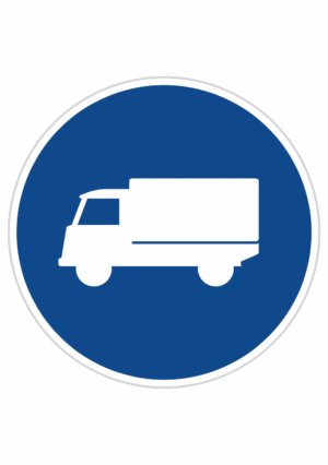 Plechové dopravné značky - Príkazové značenie: Prikázanie jazdný pruh