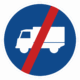 Plechové dopravné značky - Príkazové značenie: Koniec prikázaného jazdného pruhu
