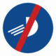 Plechové dopravné značky - Príkazové značenie: Rozsvieť svetla - koniec