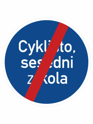 Plechové dopravné značky - Príkazové značenie: Koniec iného príkazu