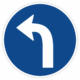 Plechové dopravné značky - Príkazové značenie: Prikázaný smer jazdy vľavo