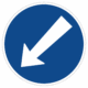 Plechové dopravné značky - Príkazové značenie: Prikázaný smer obchádzania vľavo