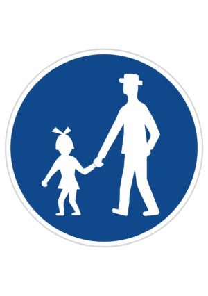 Plechové dopravné značky - Príkazové značenie: Stezka pre chodcov