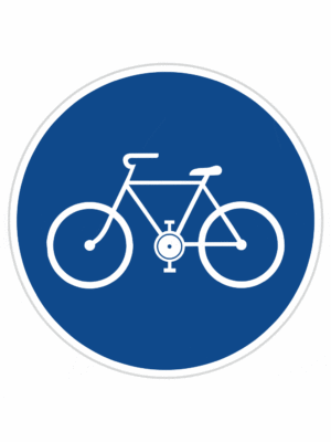 Plechové dopravné značky - Príkazové značenie: Stezka pre cyklistov