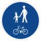 Plechové dopravné značky - Príkazové značenie: Stezka pre chodcov a cyklistov