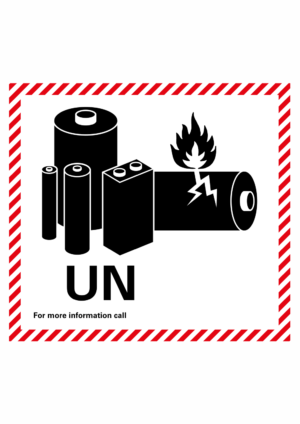 Označenie obalov nebezpečných látok - Prepravné štítky: Lithium batteries UN