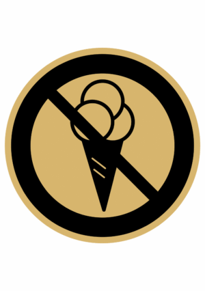 Značenie budov a pristor - Piktogramy na zlatej samolepiacej fólii: Zákaz zmrzliny
