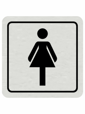 Značenie budov a pristor - Hliníkové piktogramy: WC ženy