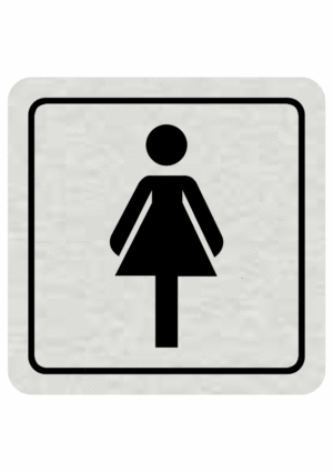 Značenie budov a pristor - Hliníkové piktogramy: WC ženy