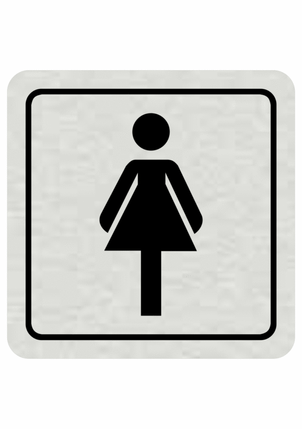 Značenie budov a pristor - Hliníkové piktogramy: WC ženy