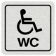 Značenie budov a pristor - Hliníkové piktogramy: WC invalidi