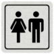 Značenie budov a pristor - Hliníkové piktogramy: WC muži a ženy