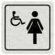 Značenie budov a pristor - Hliníkové piktogramy: WC ženy invalidé