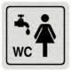 Značenie budov a pristor - Hliníkové piktogramy: Umýváreň a WC ženy