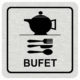 Značenie budov a pristor - Hliníkové piktogramy: Bufet