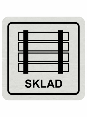 Značenie budov a pristor - Hliníkové piktogramy: Sklad