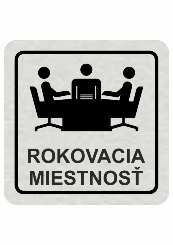 Značenie budov a pristor - Hliníkové piktogramy: Rokovacia miestnosť