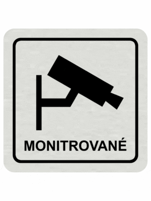 Značenie budov a pristor - Hliníkové piktogramy: Monitorované