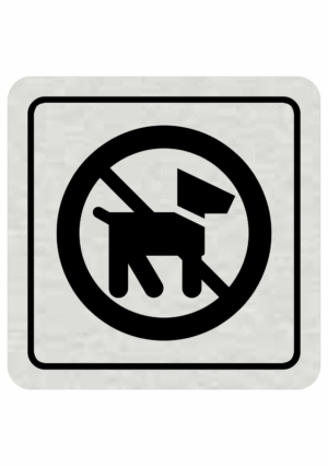 Značenie budov a pristor - Hliníkové piktogramy: Zákaz vstupu so psami