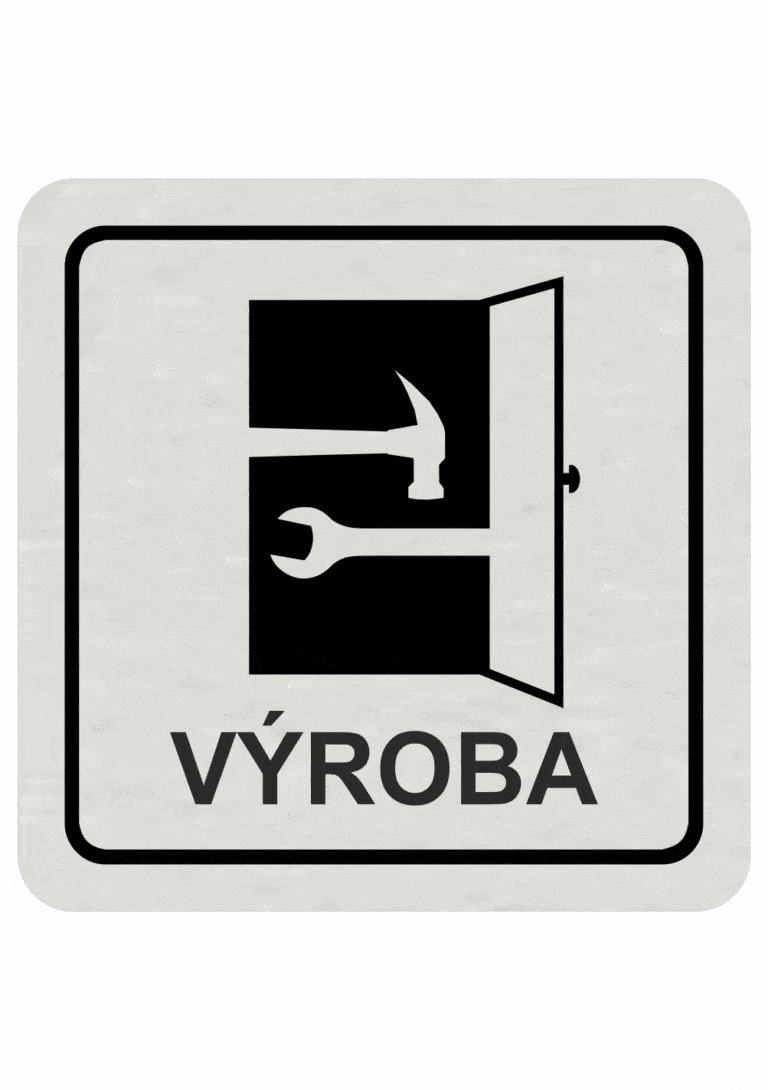 Značenie budov a pristor - Hliníkové piktogramy: Výroba