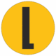 Značky písmen a čísel - Samolepiace podlahové písmeno: L