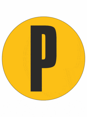 Značky písmen a čísel - Samolepiace podlahové písmeno: P