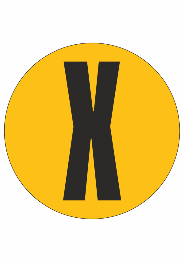 Značky písmen a čísel - Samolepiace podlahové písmeno: X