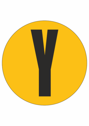 Značky písmen a čísel - Samolepiace podlahové písmeno: Y