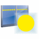 Značenie budov a priestorov - Označenie presklených ploch: Kruh žltý