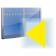 Značenie budov a priestorov - Označenie presklených ploch: Trojuholník žltý