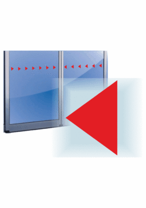 Značenie budov a priestorov - Označenie presklených ploch: Trojuholník červený