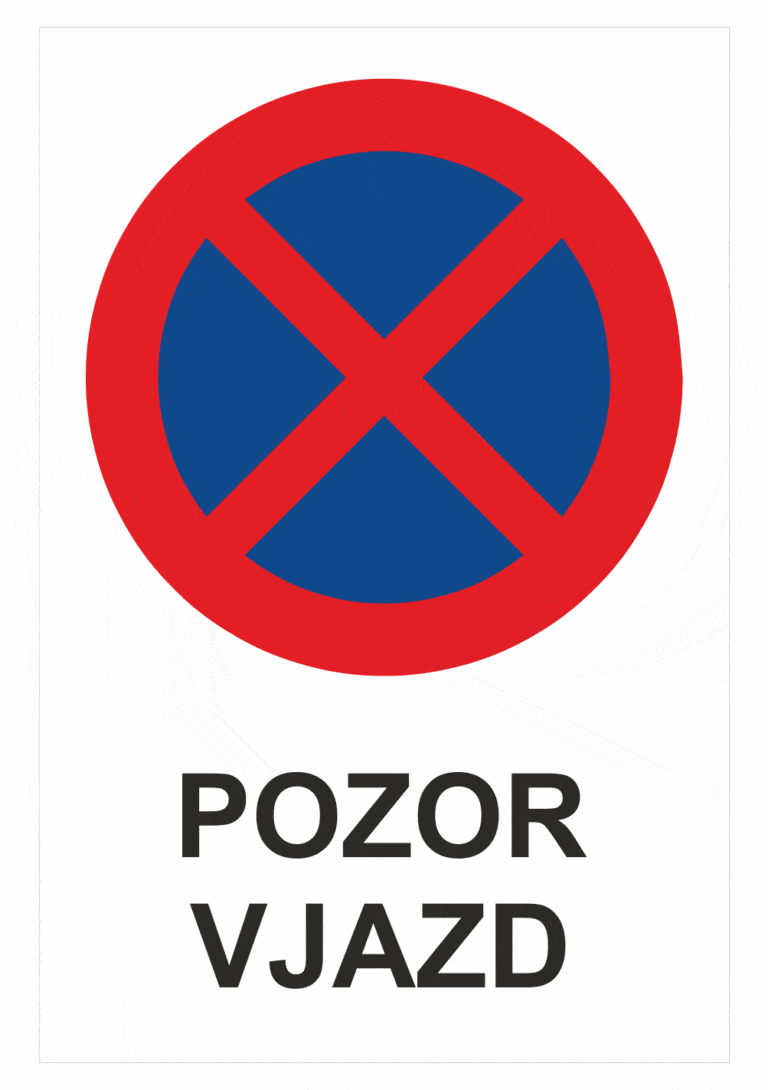 Značenie budov a priestorov - Parkovanie: Pozor vjazd