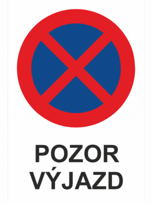 Značenie budov a priestorov - Parkovanie: Pozor výjazd