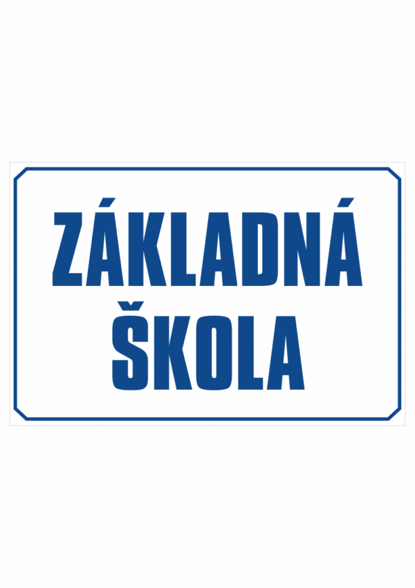 Značenie budov a priestorov: Základná škola (Text)