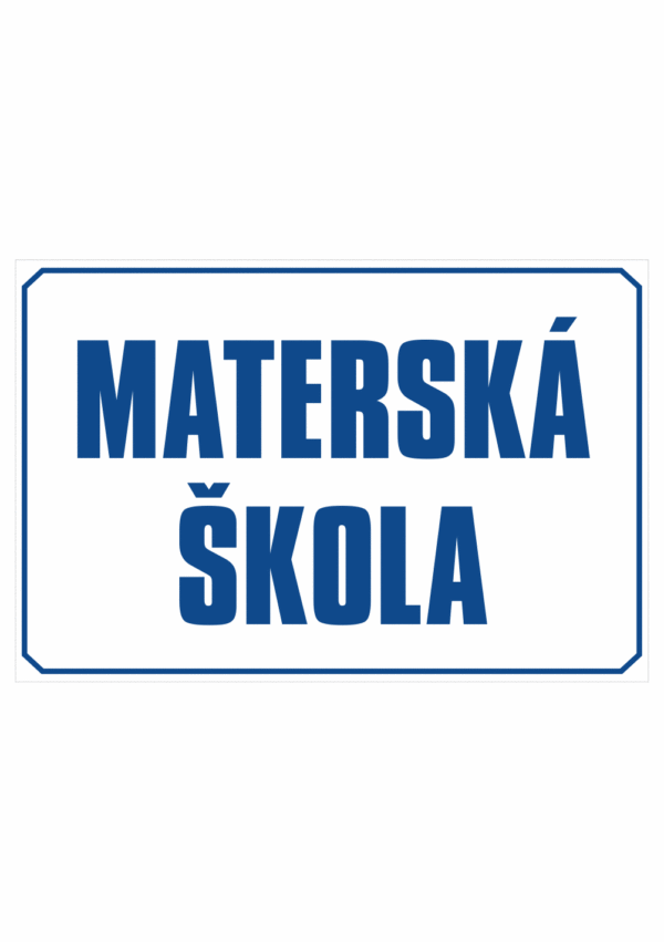 Značenie budov a priestorov: Materská škola (Text)