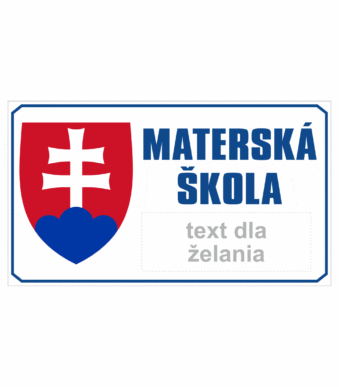 Značenie budov a priestorov: Materská škola (Statný symbol + text)