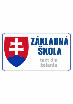 Značenie budov a priestorov: Základná škola (Statný symbol + text)