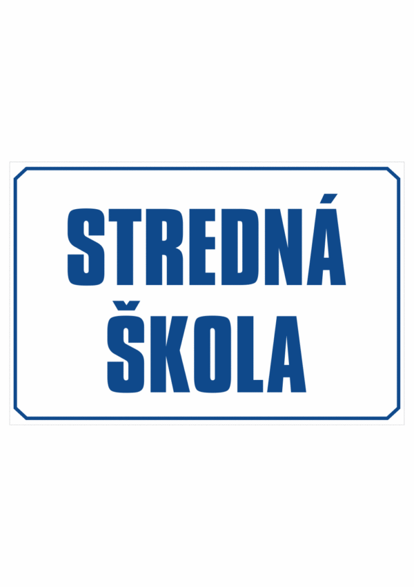 Značenie budov a priestorov: Stredná škola (text)