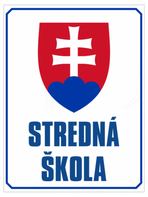 Značenie budov a priestorov: Stredná škola (Text + statný znak)