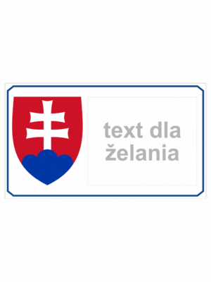 Značenie budov a priestorov: Statný znak + text dla želania