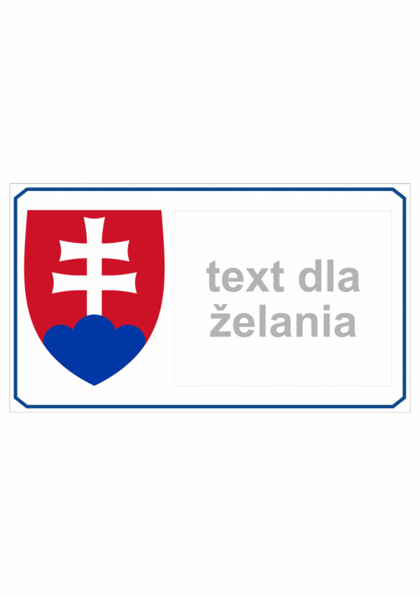 Značenie budov a priestorov: Statný znak + text dla želania