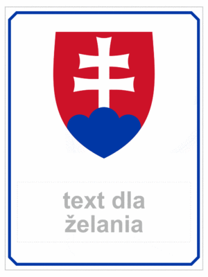 Značenie budov a priestorov: Státný znak SK + text